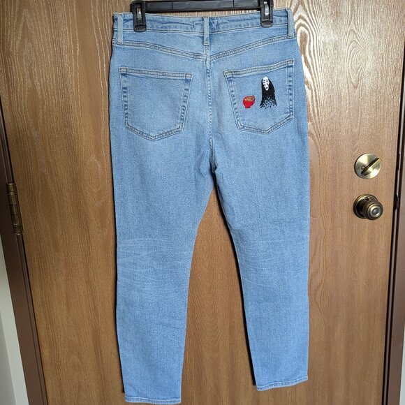 Forever 21 Upcycled Denim Jeans, Studio Ghibli Spirited Away Embroidery, 29/8 - Picture 2 of 8